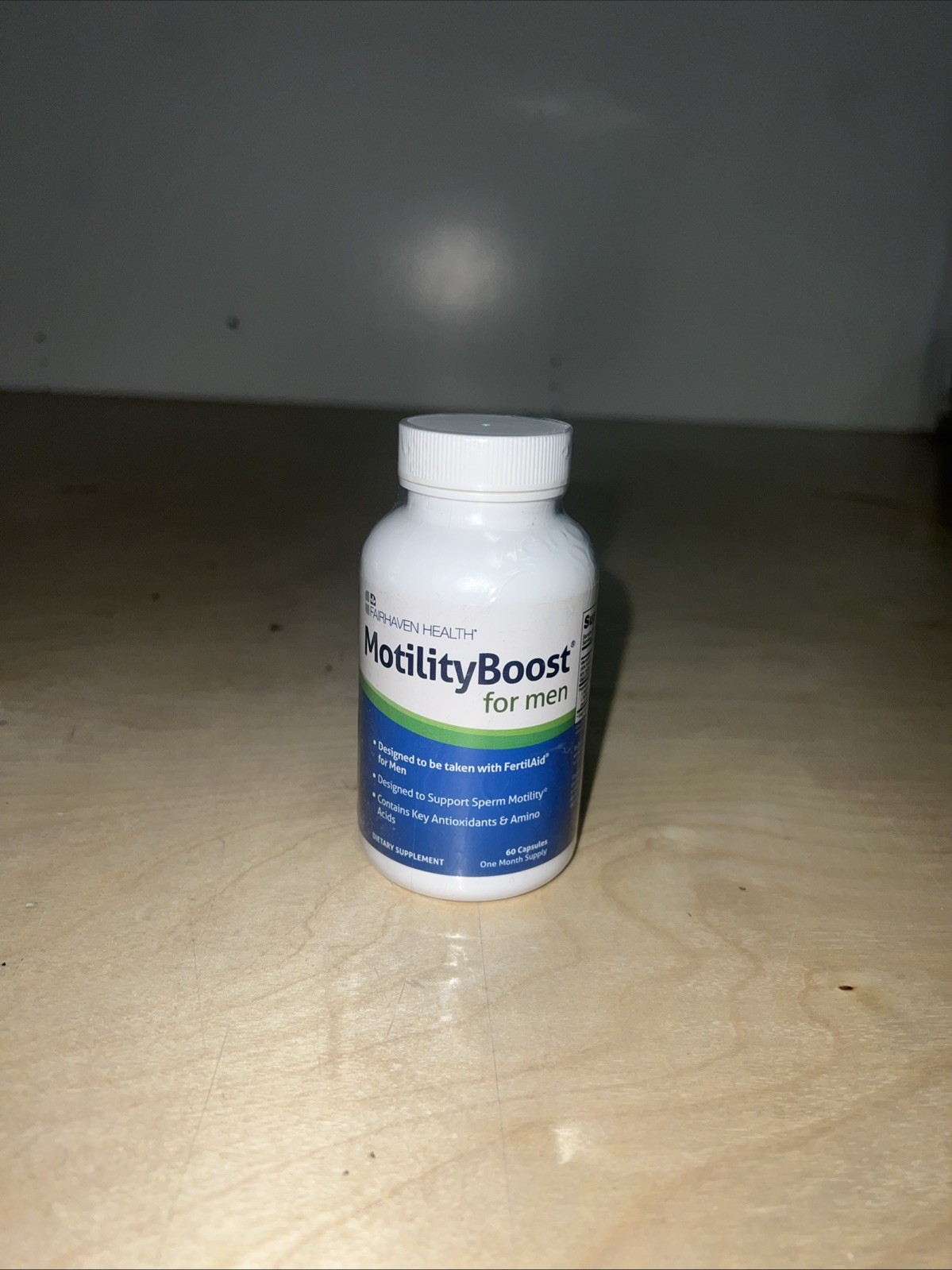 Fairhaven Health MotilityBoost for Men Sperm Support 60 Capsules Exp 02/2026
