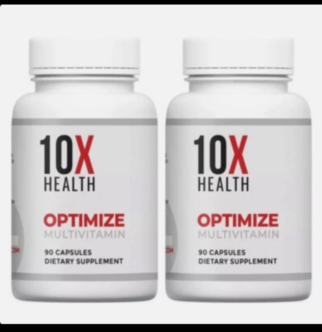 2 package 10X Health Optimize Methylated Multivitamin 90 Capsules for Men & W…