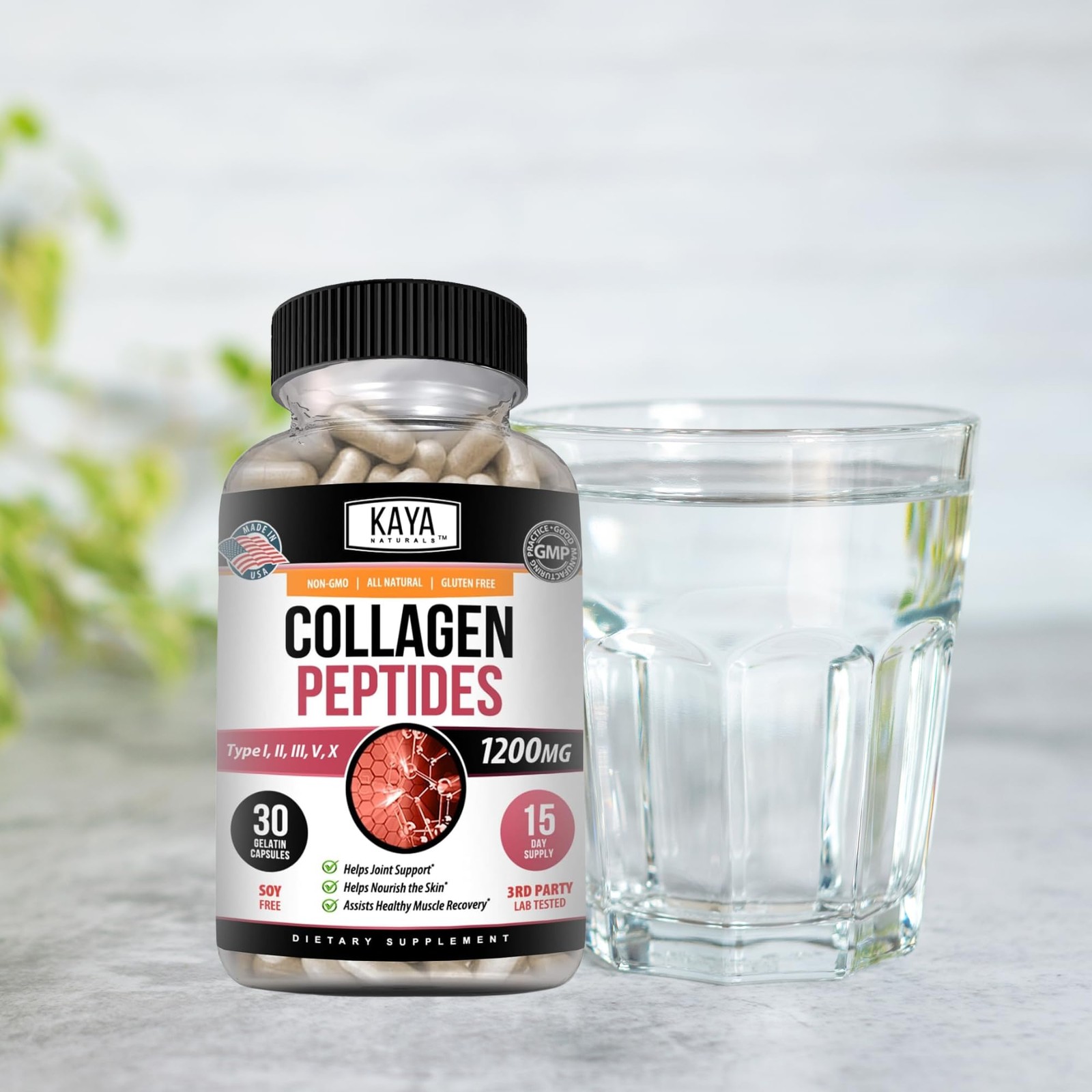 Kaya Naturals Multi Collagen Peptides Complex Powder for 30 Count (Pack of 1)