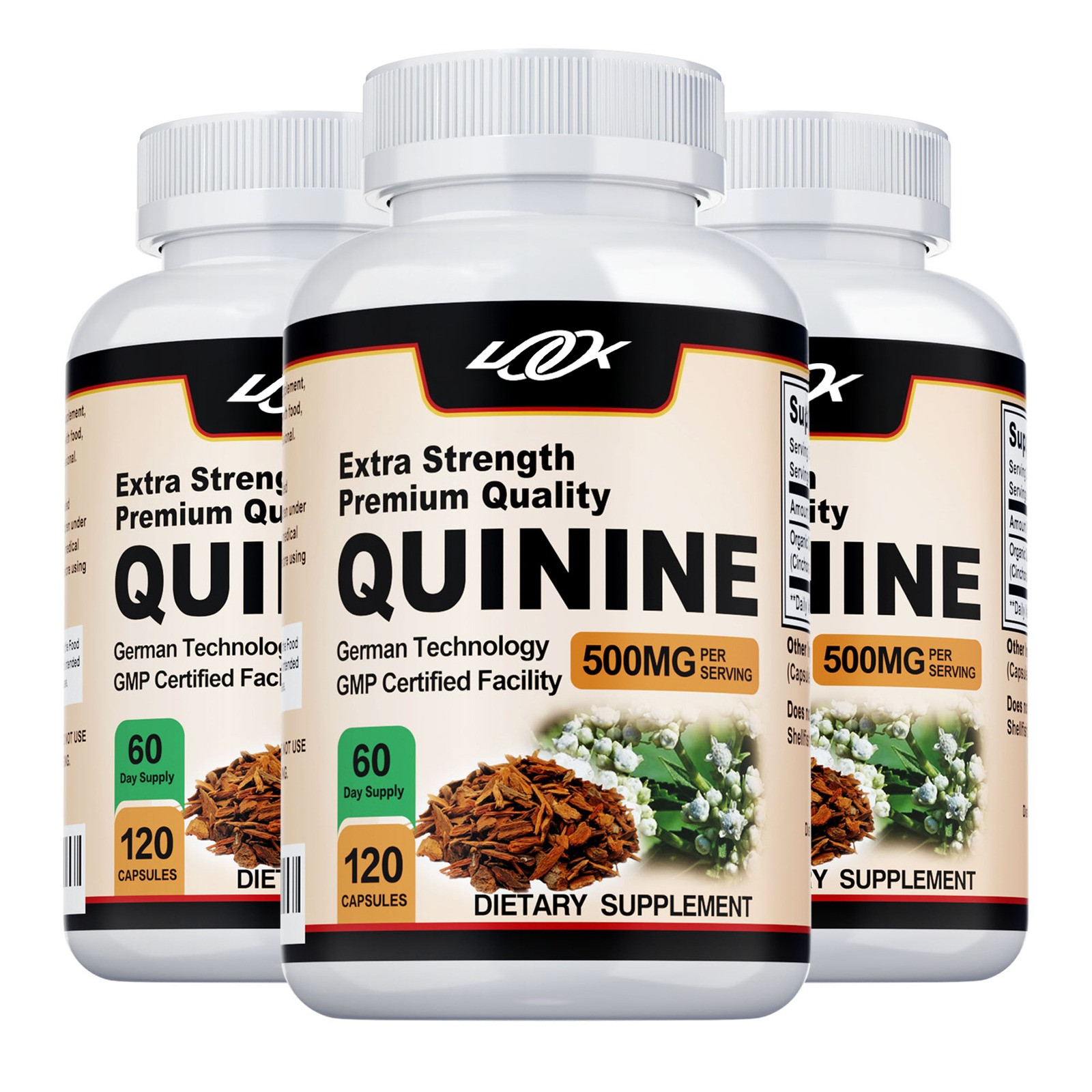 Quinine Capsules 500mg – Support Leg Cramps, Stomach Health & Immune System