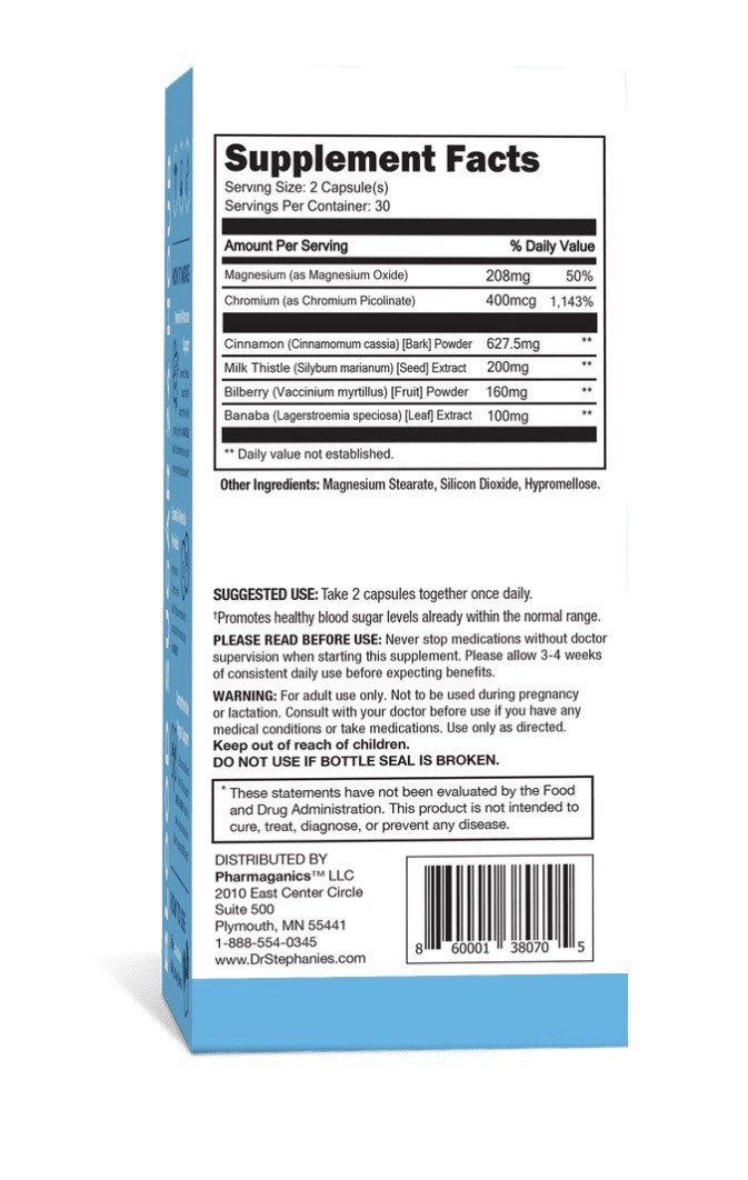 🔥Dr Stephanie’s Blood Sugar Support 24 Hour Once Daily 60ct 08/2028 Supplement