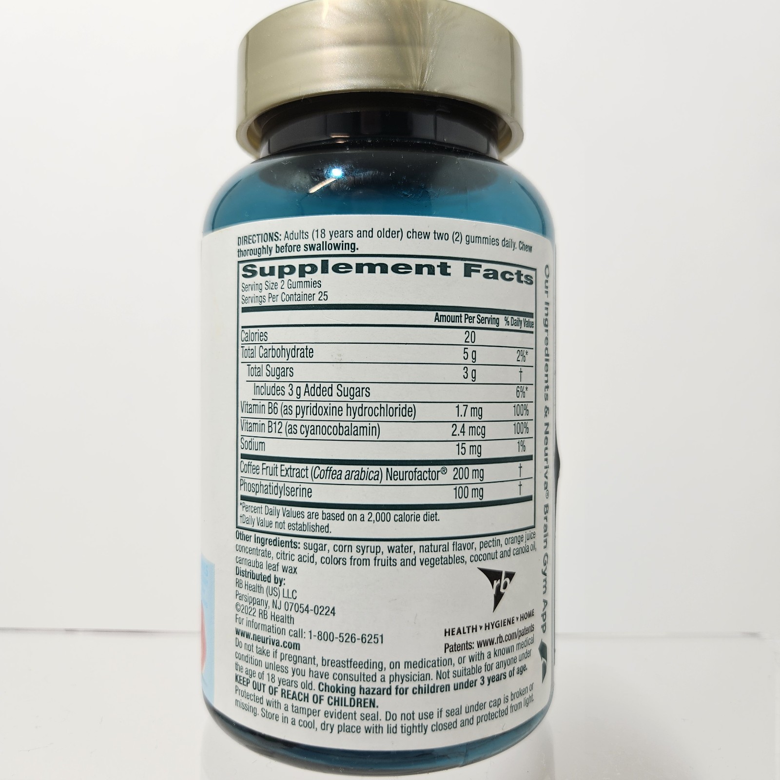 Neuriva Brain Health Plus Performance Strawberry 50 Gummies Exp 05/2027