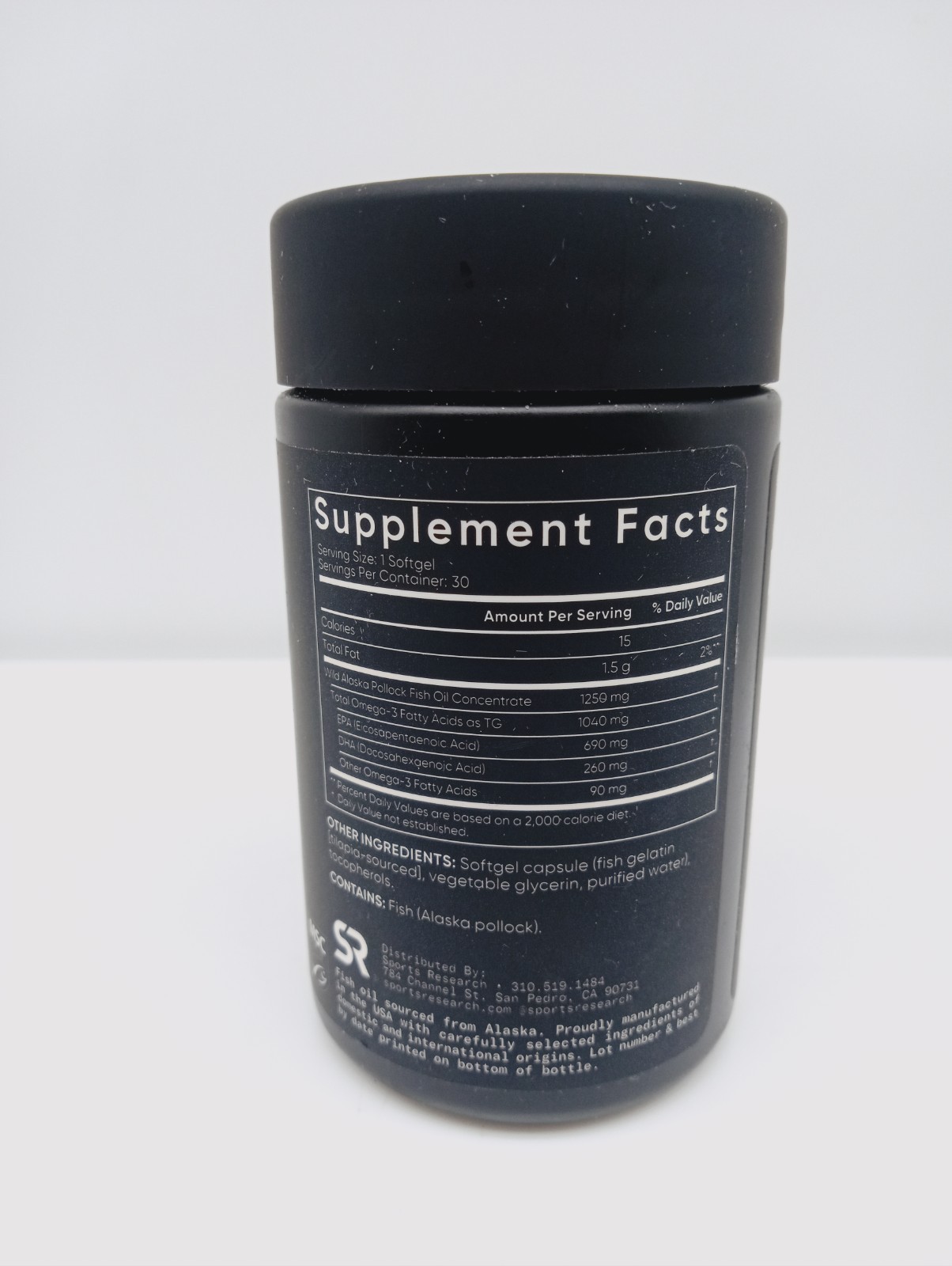 Sports Research Omega-3 Fish Oil from Wild Alaska Pollock Exp 04/2028