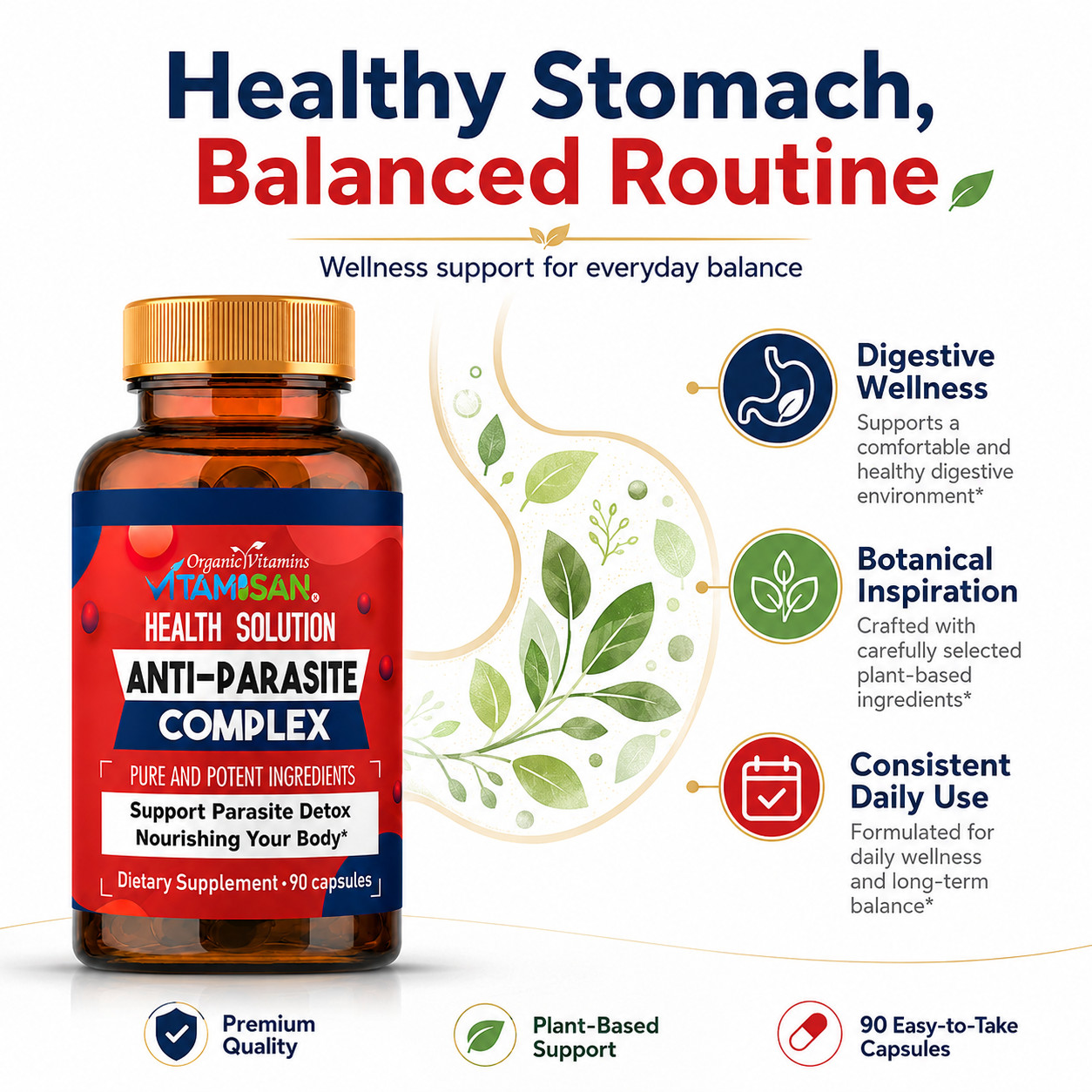 Probiotic capsules intestinal floral digestive support Candida