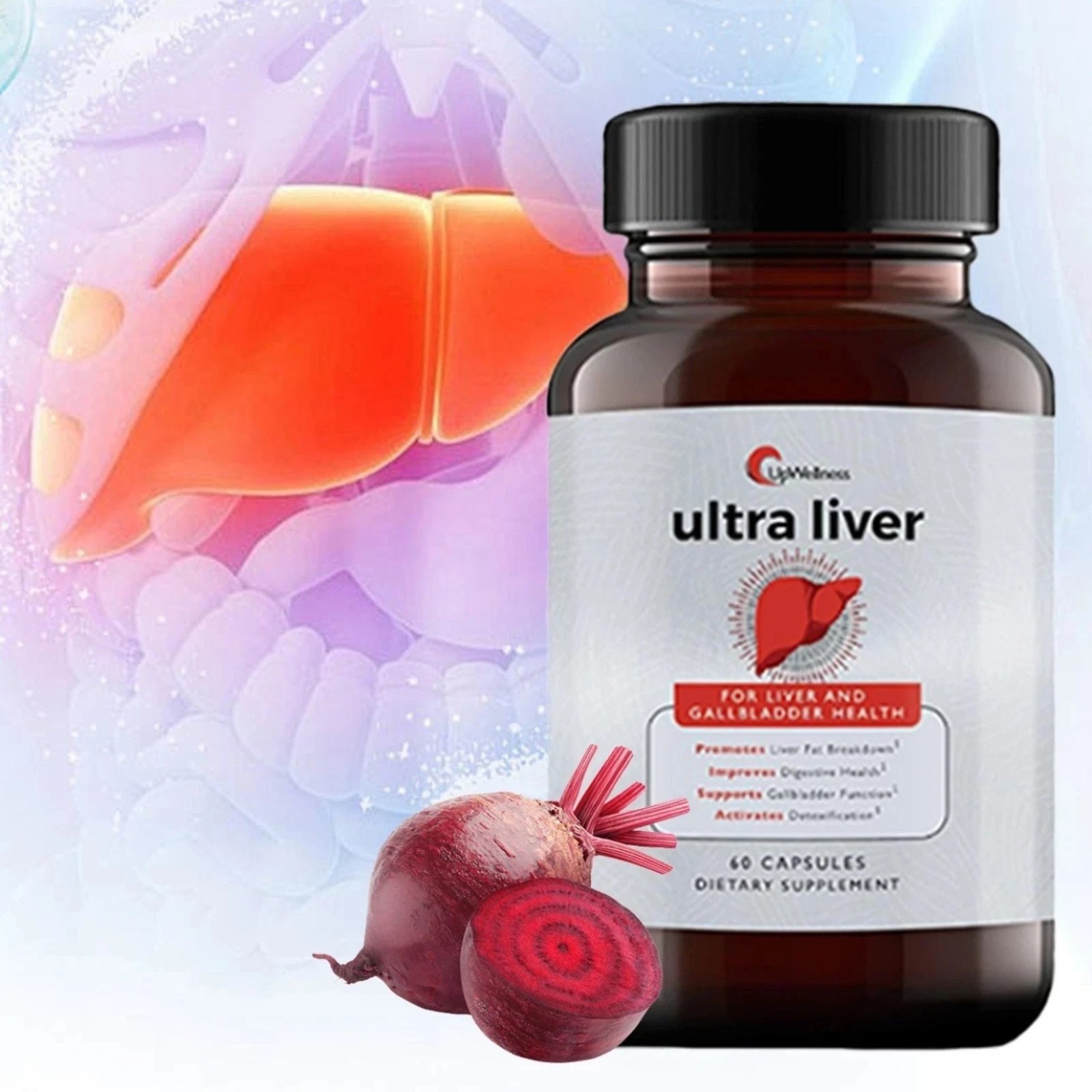 3Pack-UpWellness Ultra Liver Supplement for Liver Health and Gallbladder Support