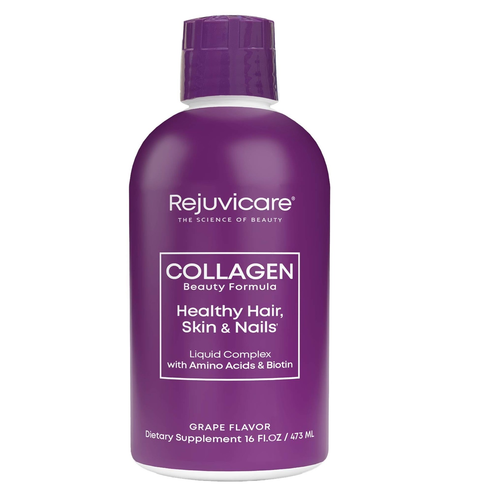Rejuvicare Liquid Collagen Beauty Formula Biotin 16oz FROM USA