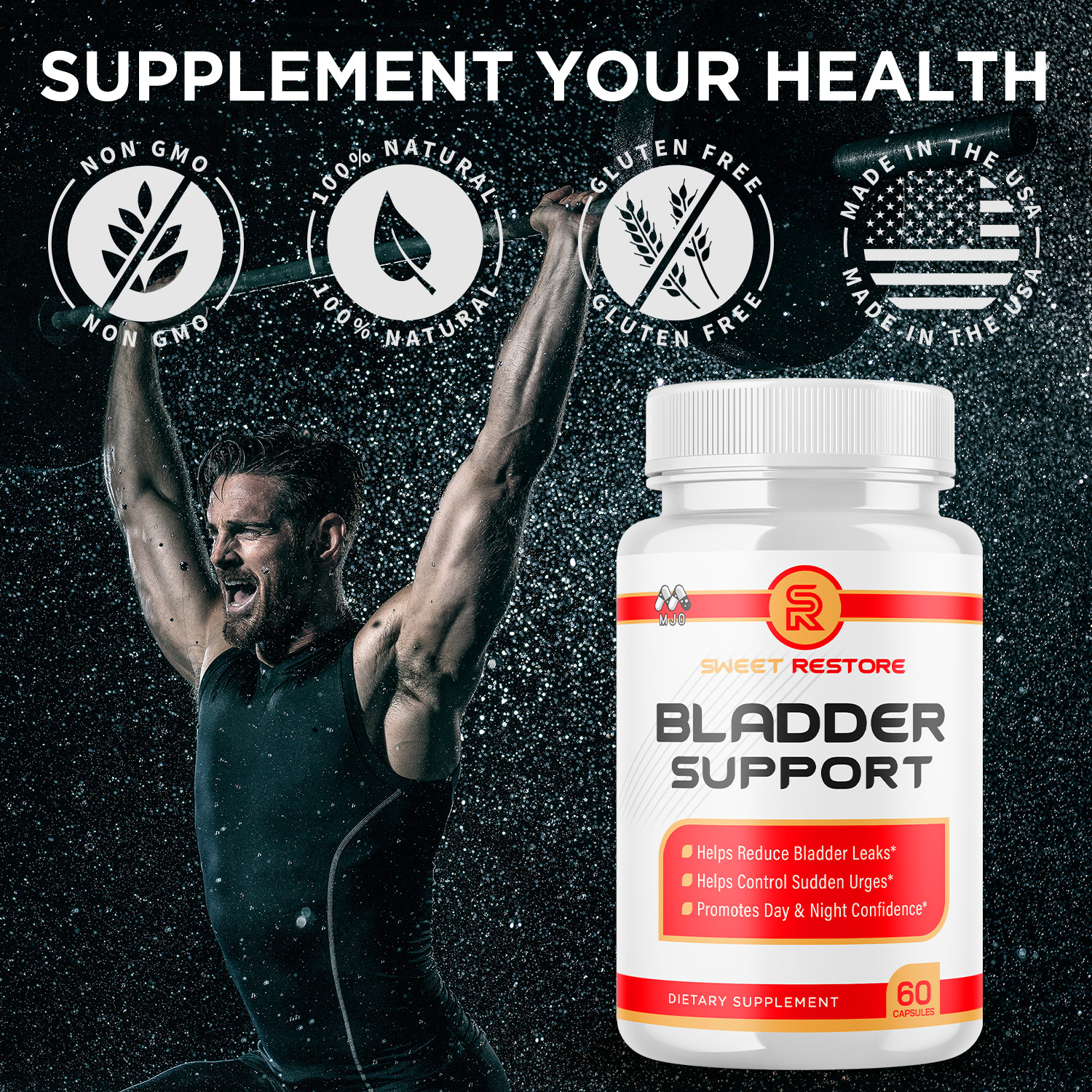 (1 Pack) Sweet Restore Bladder Control Advanced Bladder Supplement 60 Capsules