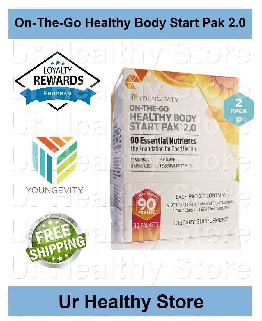 On The Go Healthy Body Start Pak 2.0 30ct (2 PACK) Youngevity *LOYALTY REWARDS*