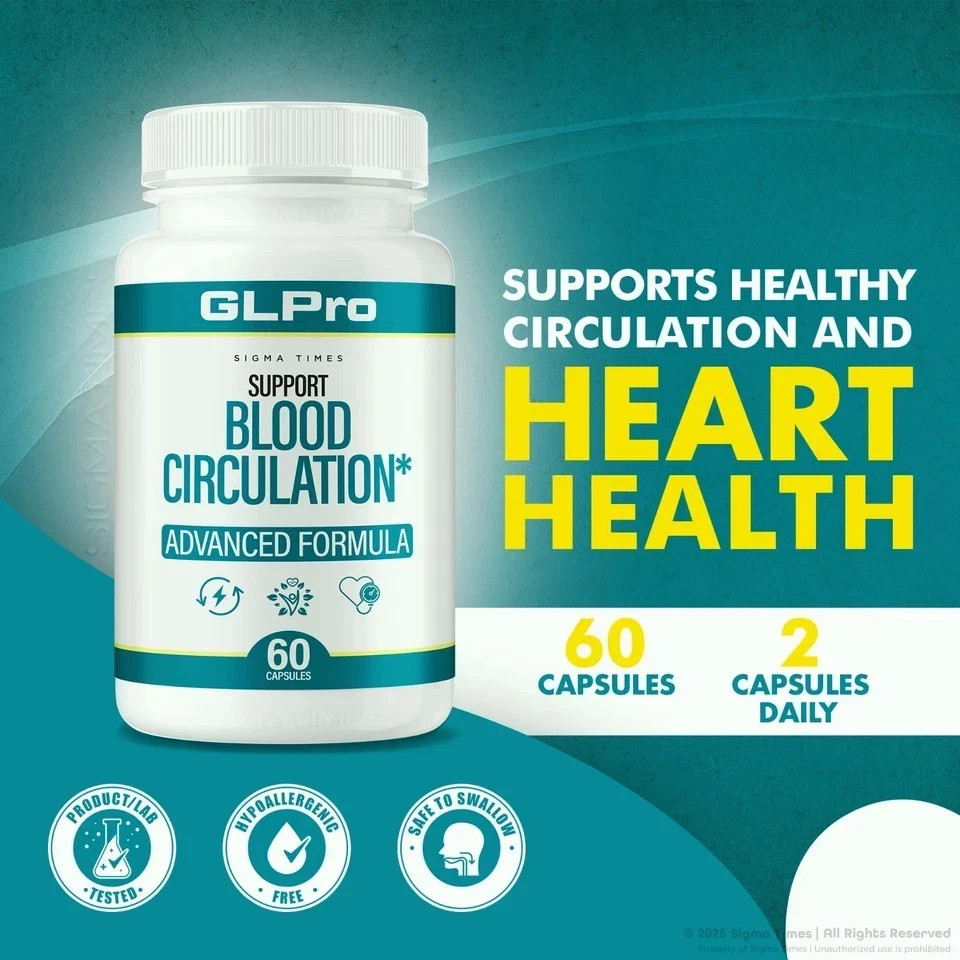 GLPro Advanced Blood Support Supplement 60 Capsules Pack of 1