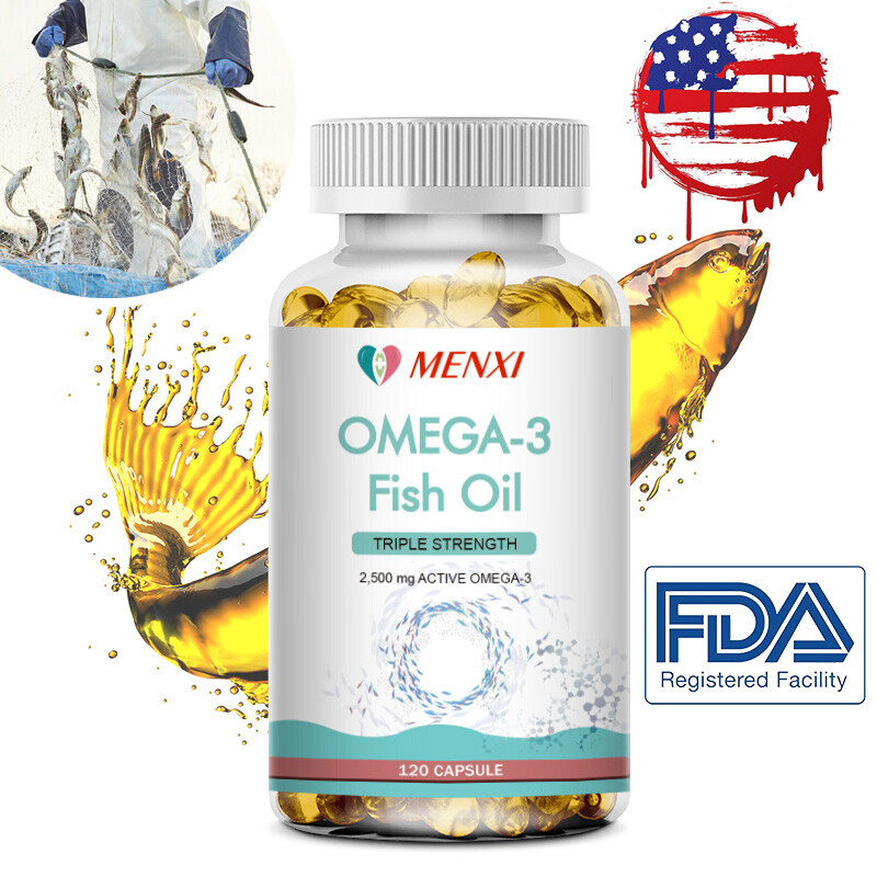 10/120Caps 2500mg Omega 3 & 3600mg Fish Oil Tablets EPA & DHA Heart Health MX