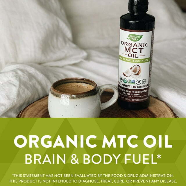 Nature’S Way Organic MCT Oil Coconut Non-Gmo Gluten-Free 14 G Mcts 16 FL Oz