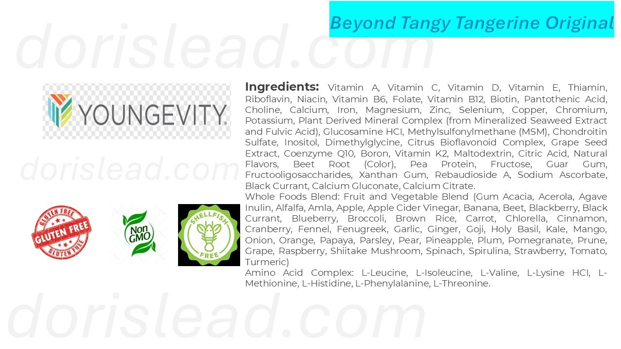 Youngevity Beyond Tangy Tangerine Original Plant Derived Minerals