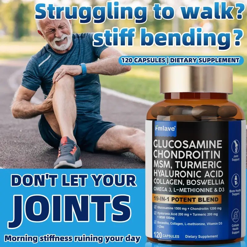 Triple Strength Pain Relief Supplement, Joint Support Glucosamine, Turmeric, MSM