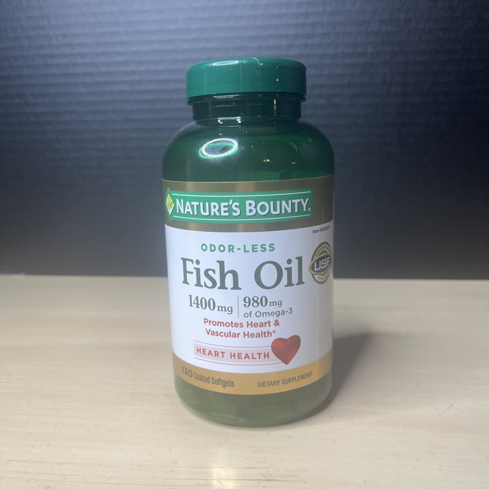 Nature’s Bounty Fish Oil 1400 mg w/ 980 mg of Omega-3 130 Coated Softgels EX5/28
