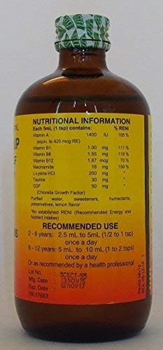 Cherifer Syrup with Chlorella Growth Factor, Taurin & 8.11 Fl Oz (Pack of 1)
