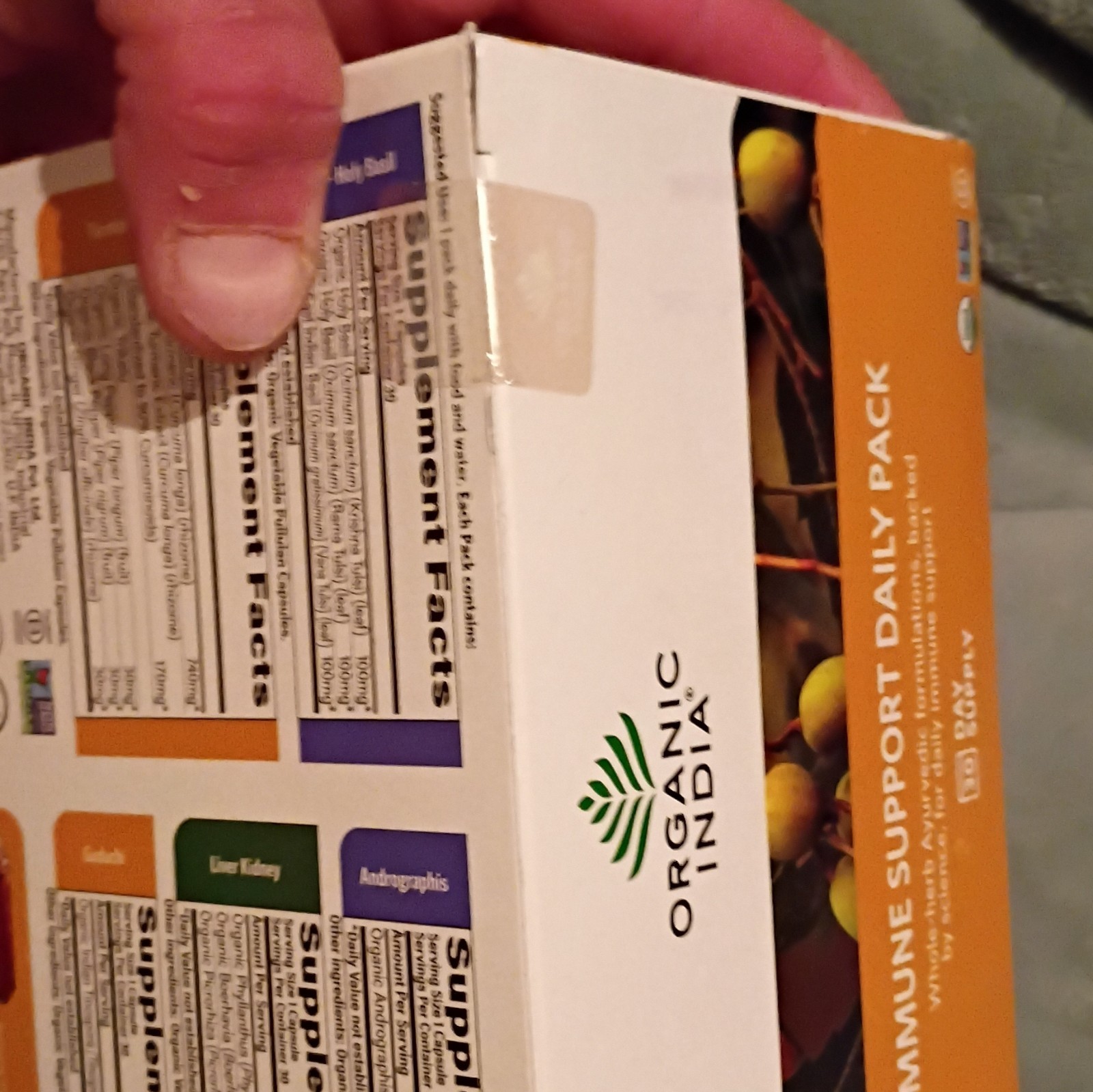 ORGANIC INDIA Organic Immune Support Daily Pack Capsules 30 Day Supply