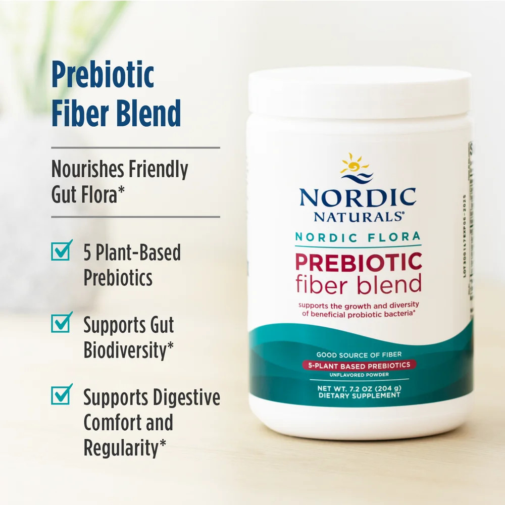 Nordic Naturals Nordic Flora Prebiotic Powder, 204 grams