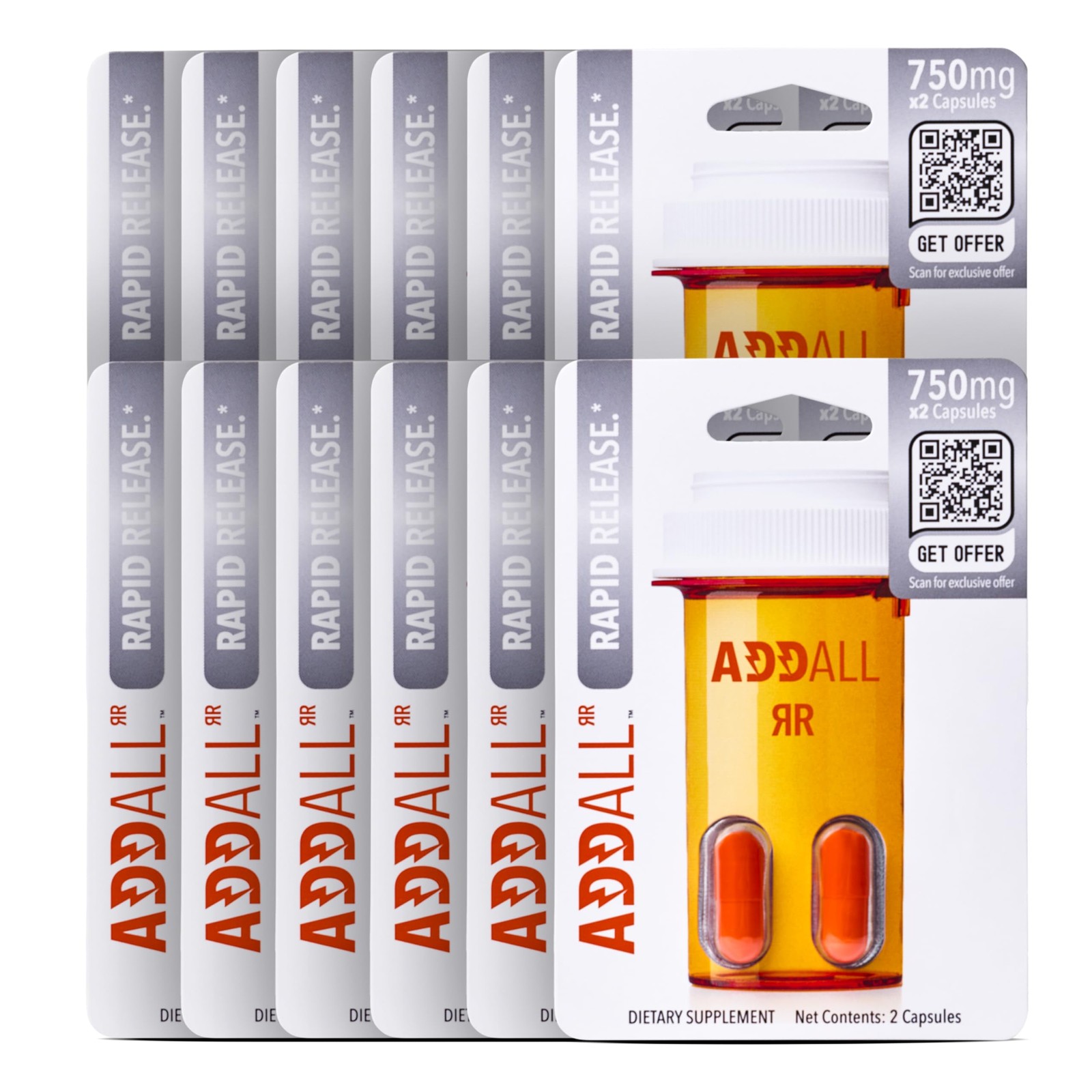 Supplement Rapid Release Nootropic Energy 12 Pack 24 Capsules No Crash
