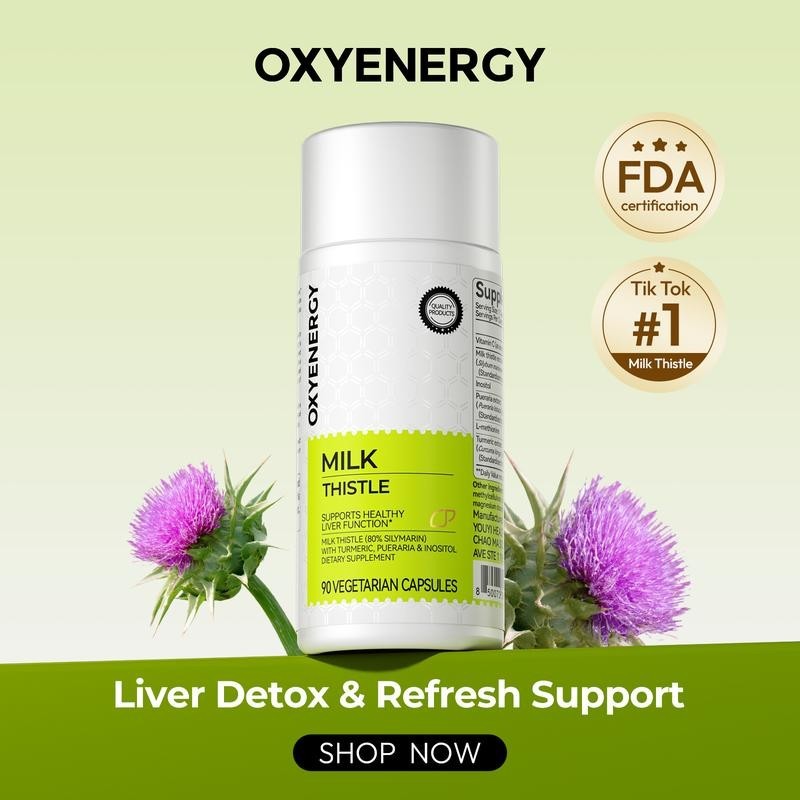 5x Uvora Milk Thistle Detox, Premium Herbal Supplement With Milk Thistle Extrac.