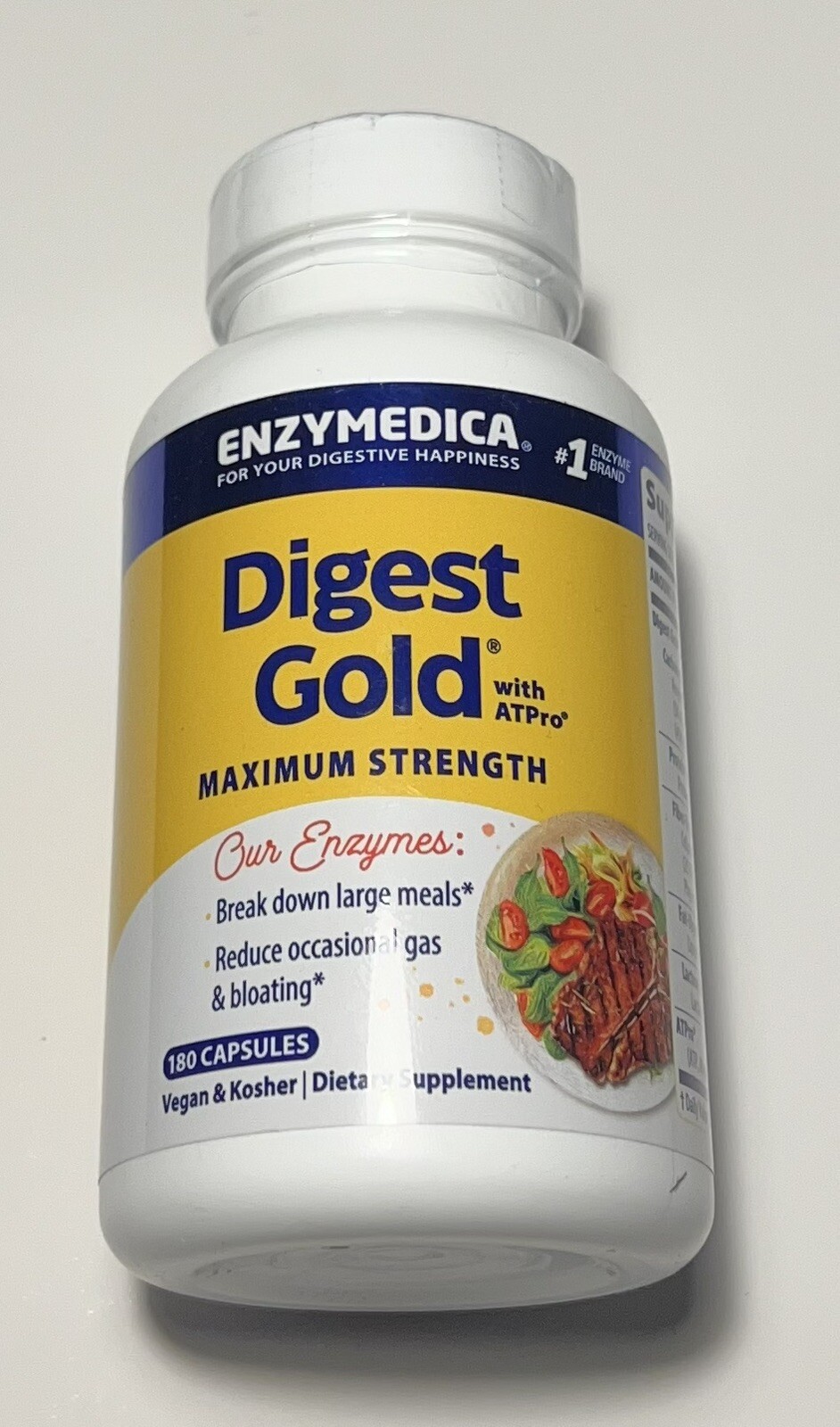 Enzymedica Digest Gold w/ATPro MAXIMUM STRENGTH 180 Capsules BNIB EXP 1/2027+