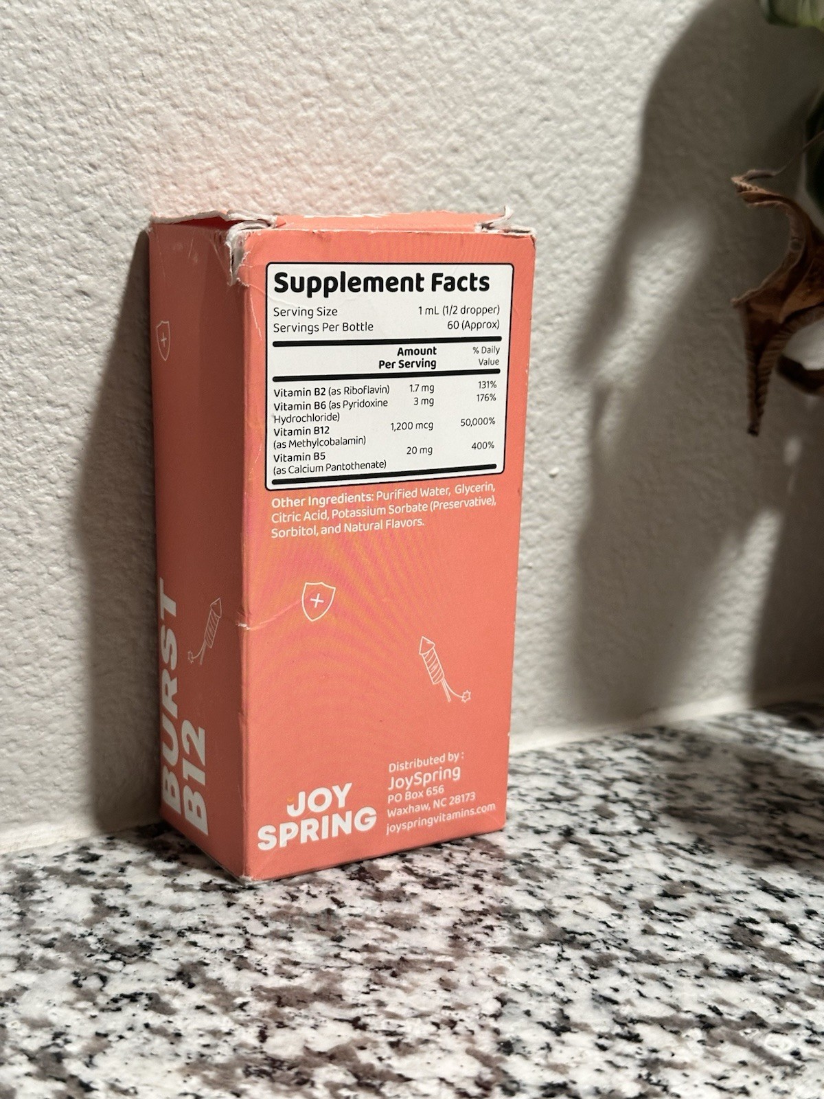 JoySpring Burst B12 Drops – Vitamin B Complex for Kids 2 Fl Oz (Pack of 1)