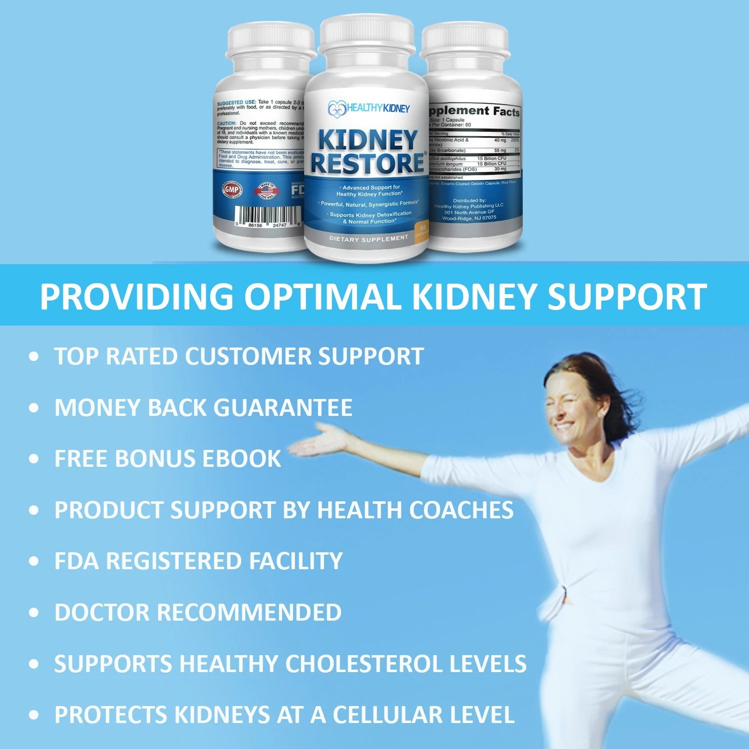 1-5 Pack Kidney Restore Support Detox Cleanse Complete Flush Natural Supplement