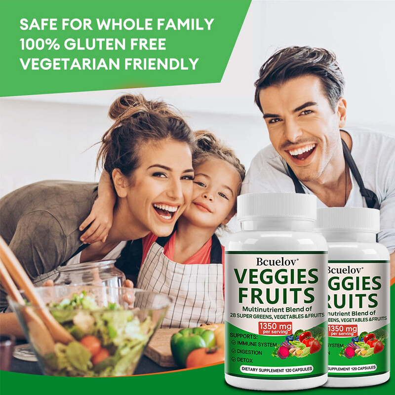 120Pcs Fruits and Veggies Supplement Balance of Daily Nature Fruits & Vegetables