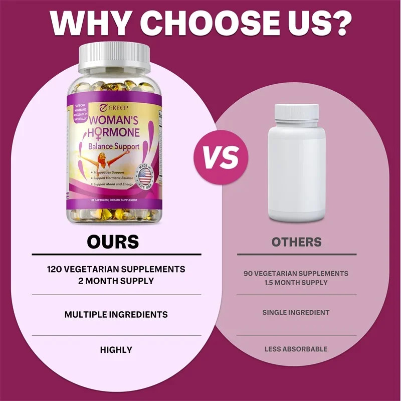 Female Hormone Balance 120pcs, Regulate Menstrual Cycles,Promotes Ovarian Health