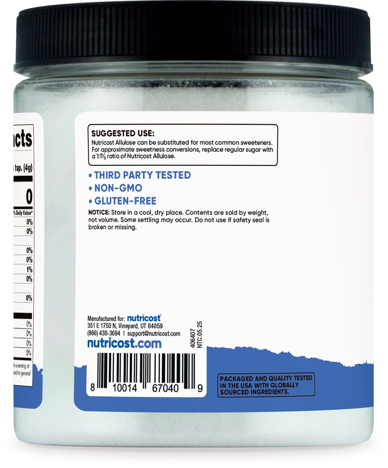 Nutricost Allulose Sweetener (1lb) – KETO Sugar, Natural Sugar Alternative