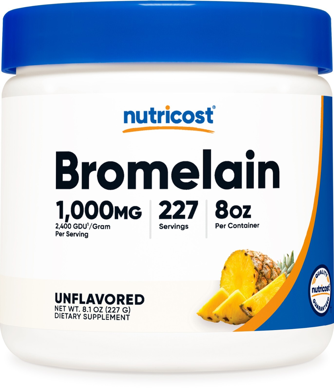 Nutricost Bromelain Powder 8 oz – Bromelain (2400 GDU/g), Non-GMO, Gluten Free