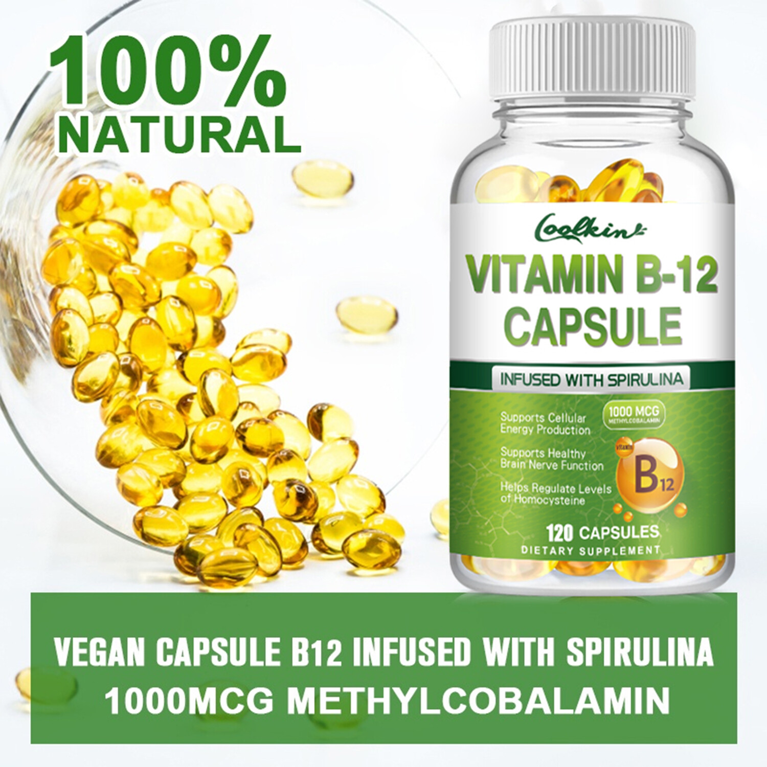 Vitamin B-12 Methylcobalamin 1000mcg – Energy Booster, Nervous System Health