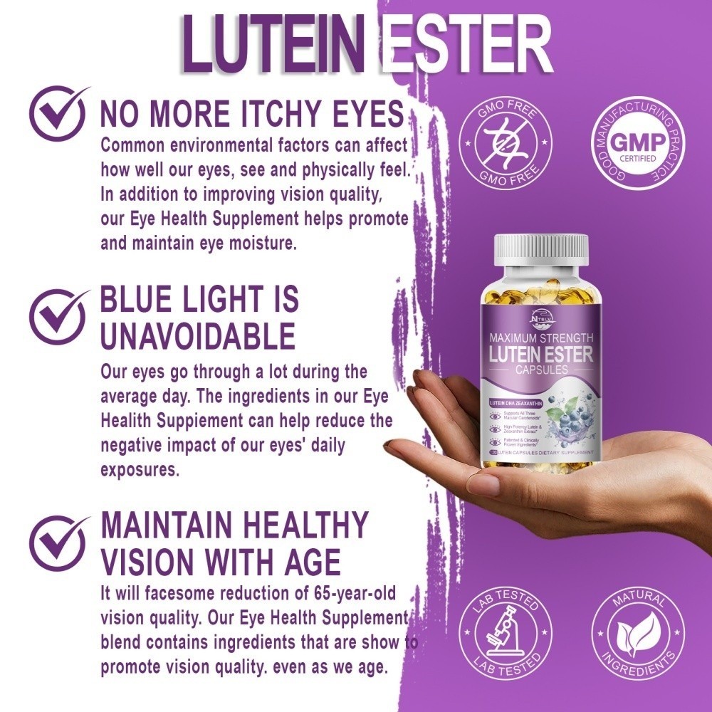 Lutein capsules help with retinal protection and anti-inflammatory effects 120pc