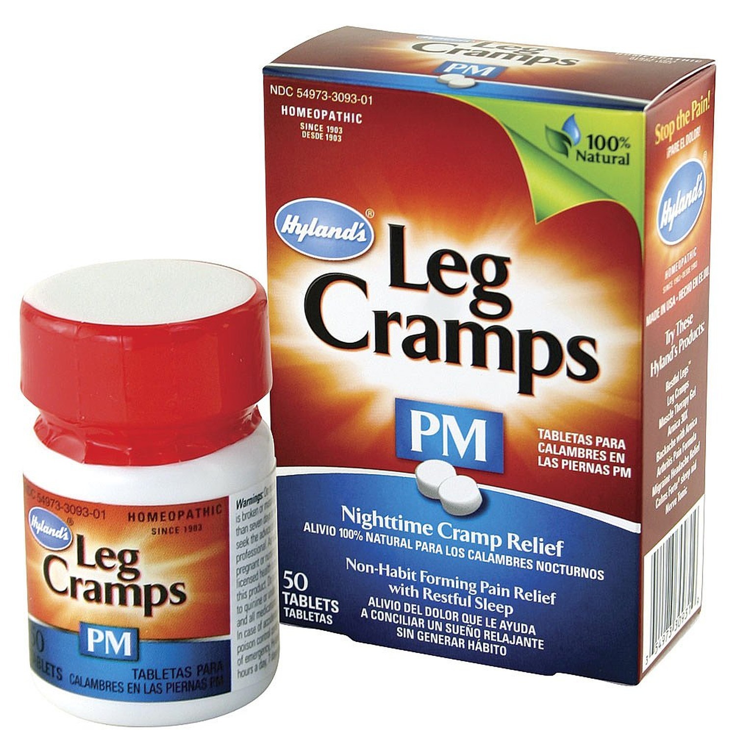 Hyland’s Leg Cramps PM Tablets, 50 Count (Pack of 2)