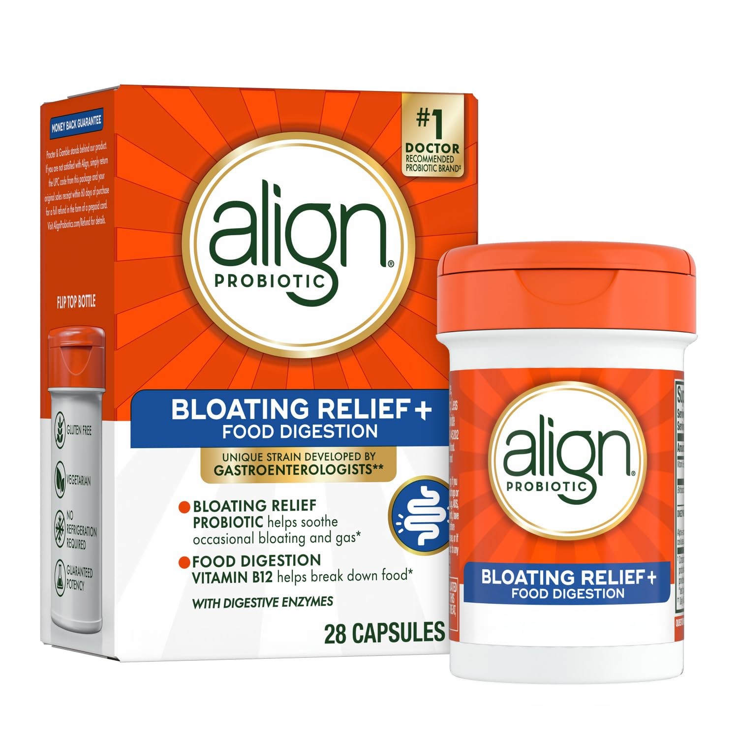 Align Probiotic Bloating Relief + Food Digestion, Probiotics for Women and Me…