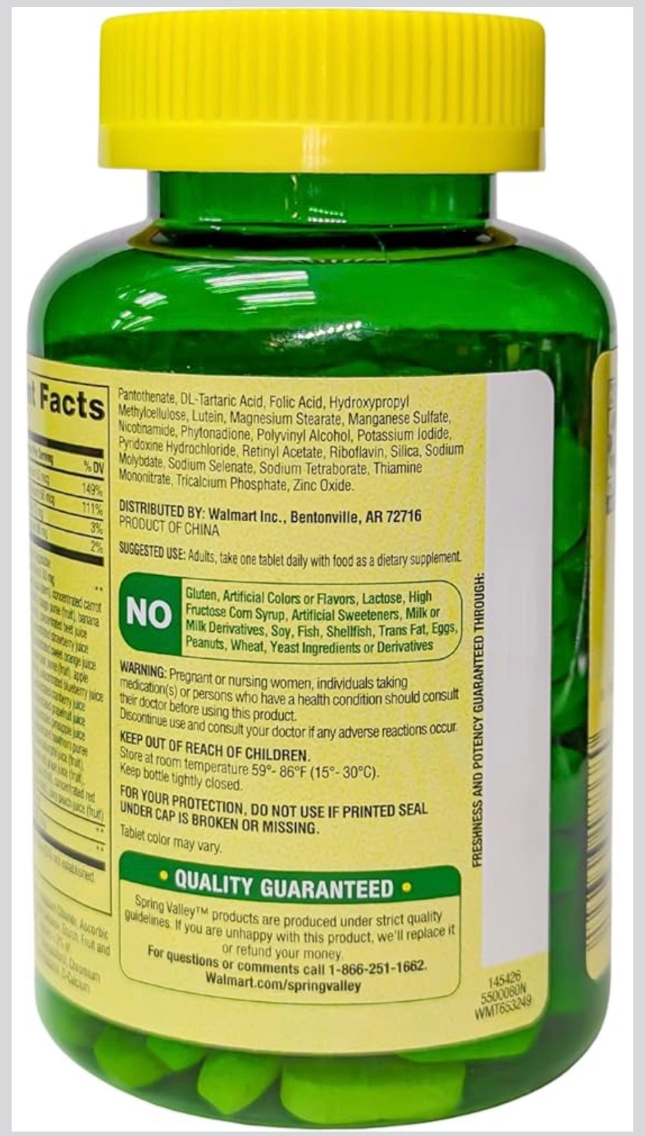 Spring Valley Women’s 50+ Multi with Fruits & Vegetables – 3 Pack (Exp 02/2026)