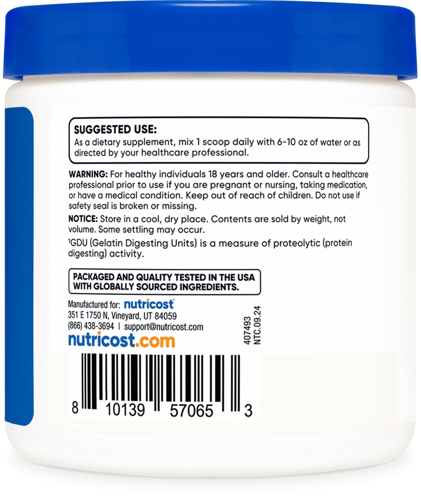 Nutricost Bromelain Powder 4 oz – Bromelain (2400 GDU/g), Non-GMO, Gluten Free