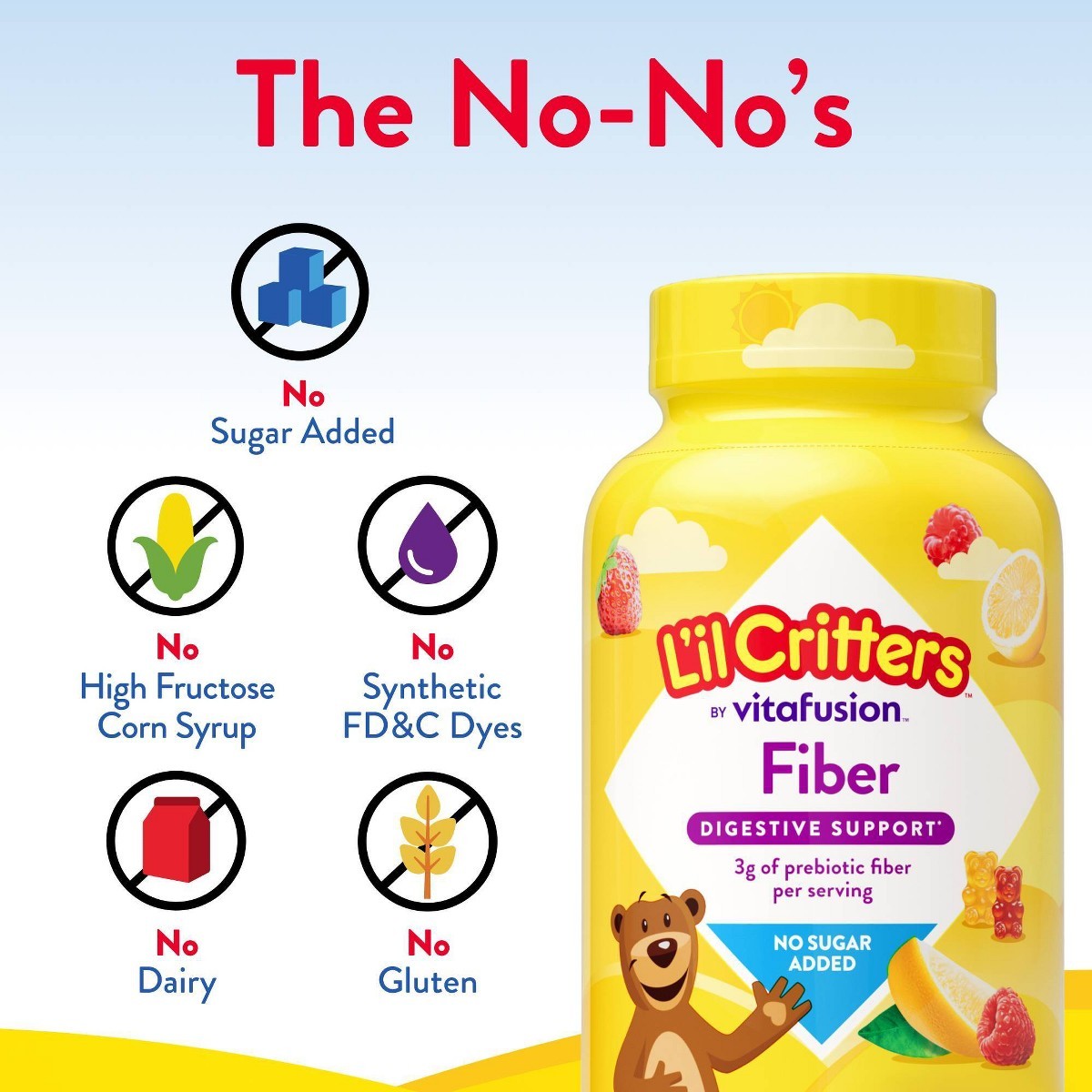 L’il Critters Fiber Gummies – Fruit Flavors – 90ct