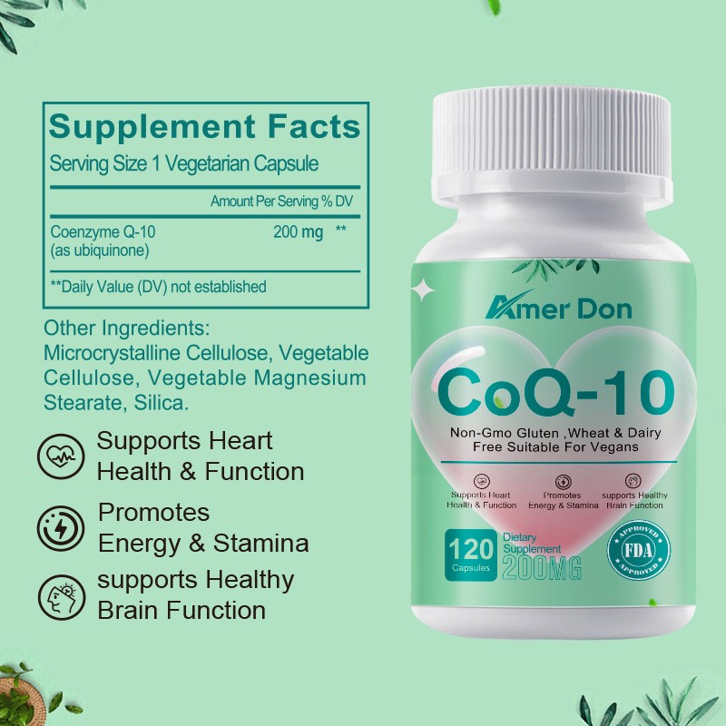 COQ 10 Coenzyme Q-10 200mg Heart Health Support, Increase Energy &amp, Stamina
