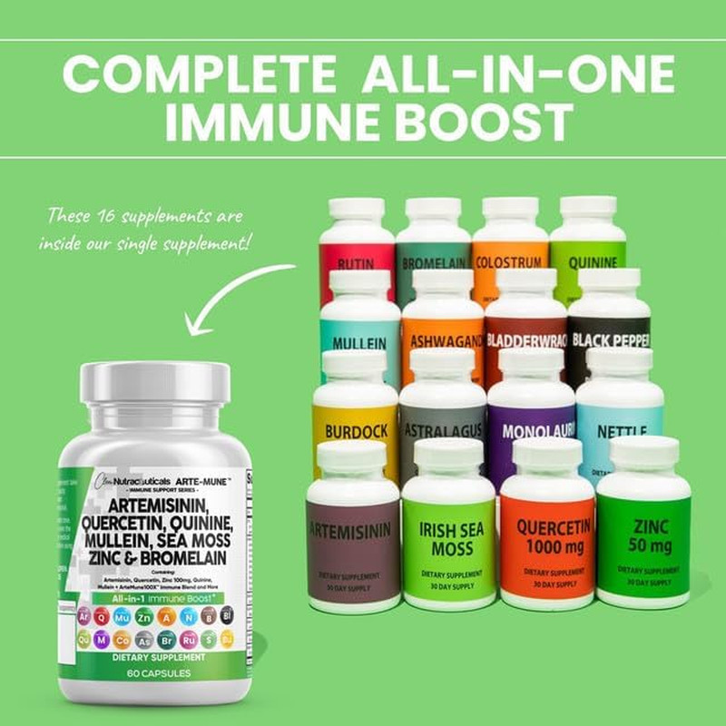 Artemisinin Quercetin Zinc Mullein Quinine Supplement with Sea Moss Bromelain As