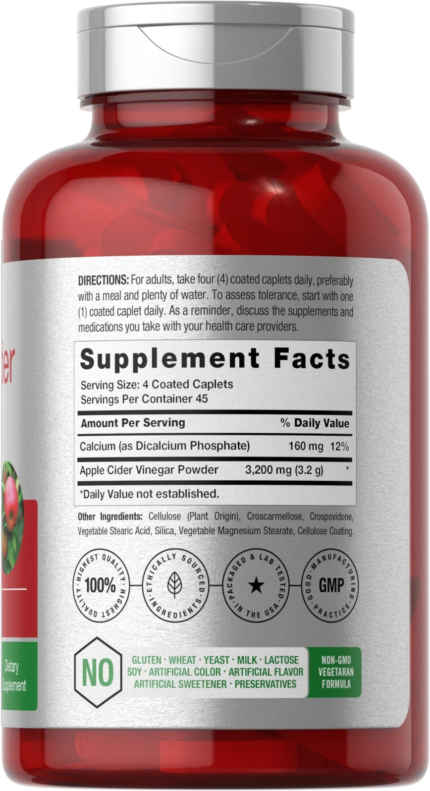 Apple Cider Vinegar Capsules | 2400mg | 150 Count | Non-GMO | by Horbaach