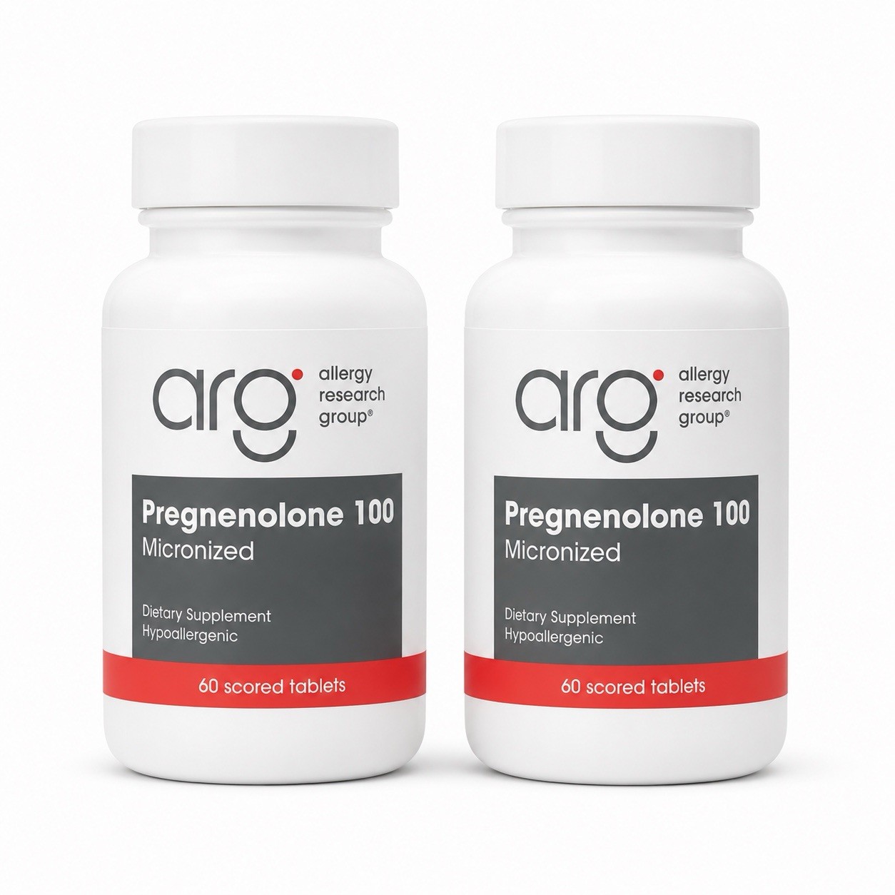 (2-Pack) Pregnenolone 100mg Micronized Tablets – Allergy Research Group SEALED