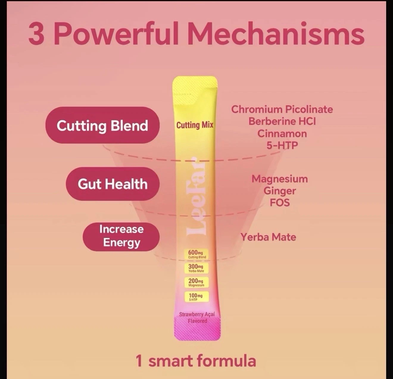Leefar Cutting Drink Mix – Berberine, Chromium, 5-HTP, Yerba Mate & Magnesium |