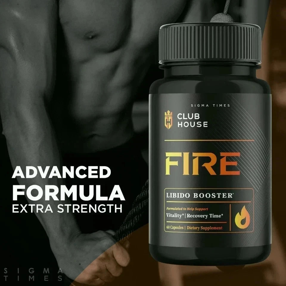 Clubhouse Fire Male Supplement for Advanced Stamina & Virility 60ct | Pack of 3
