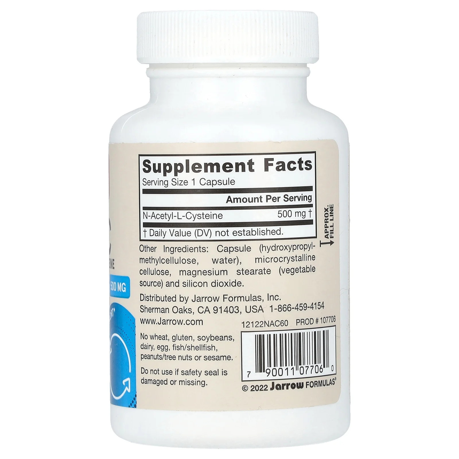 Vegetarian N-A-C, 500 mg, 60 Veggies Capsules