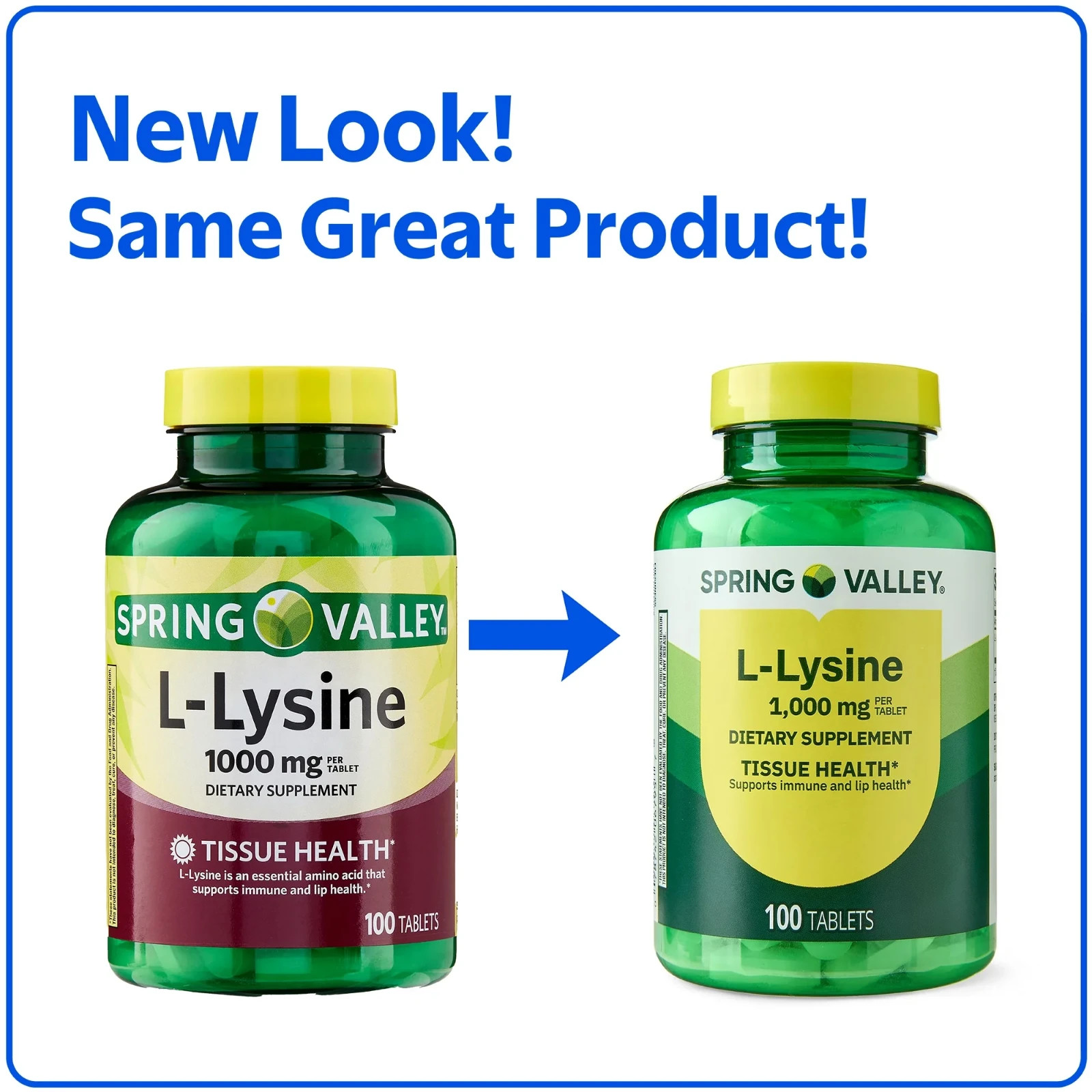 Spring Valley L-lysine Tablets 1000 mg 100 Tablets