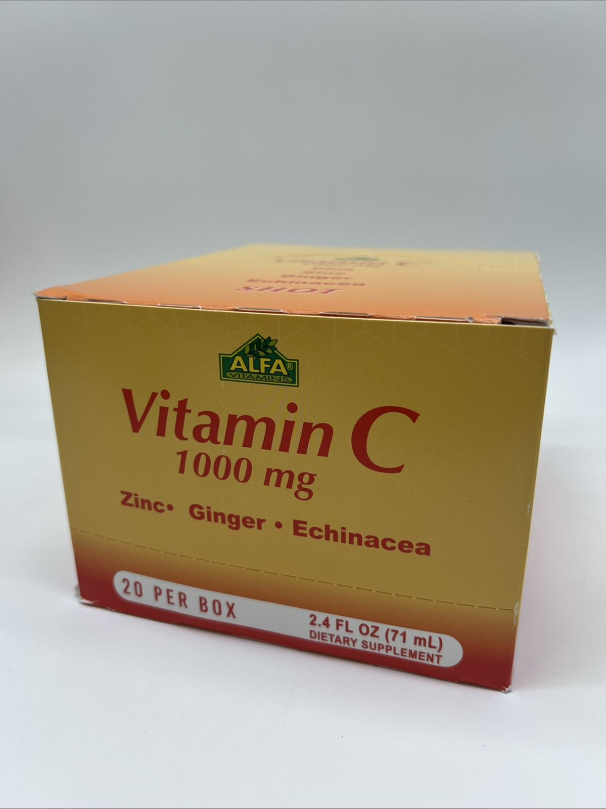 Alpha Vitamin C 1,000mg Shot 2.4 FL each – 20 Pack New Exp 12/2026