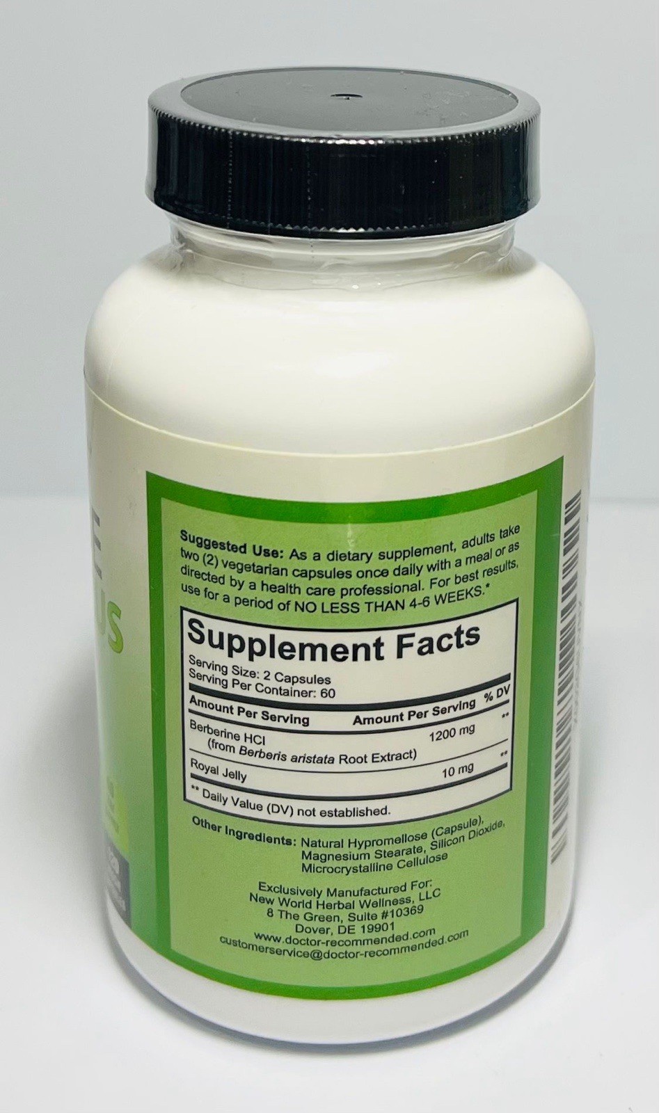 Berberine Plus 120 Capsules Doctor Recommended Max Potency Exp 07/2028