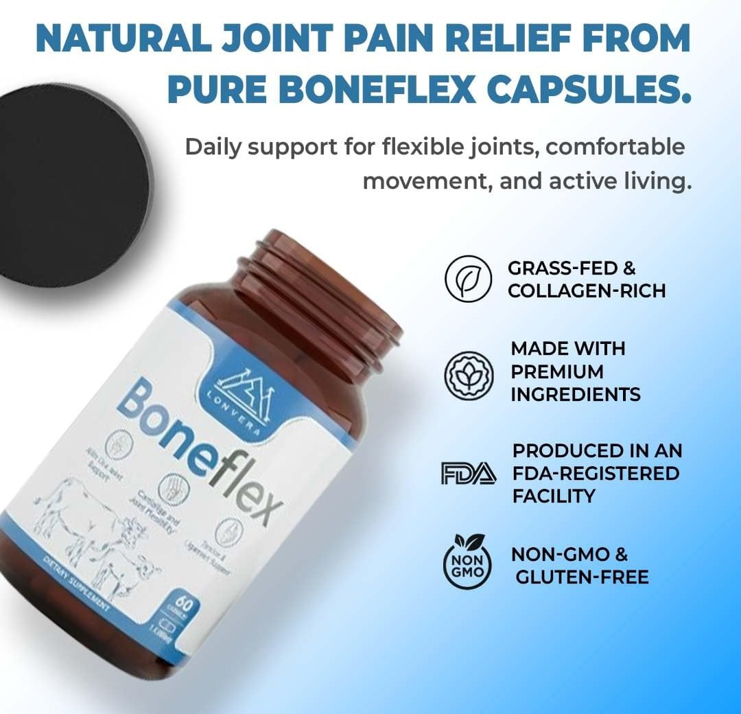 Boneflex Glucosamine Chondroitin MSM Turmeric Joint Support Supplement with Gras