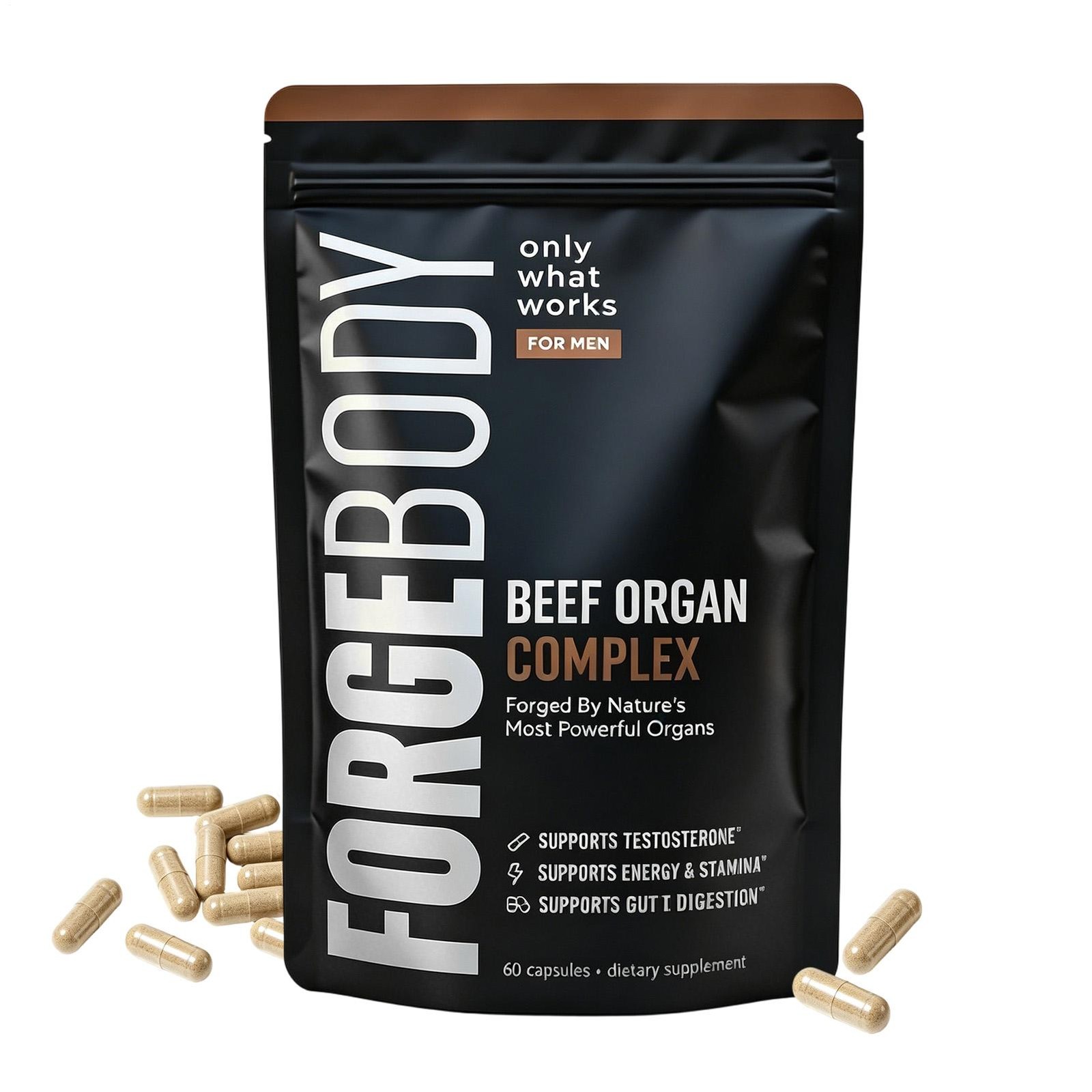 FORGEBODY® Beef Organ Complex 60 Capsules – Grass Fed Beef Organ Supplement