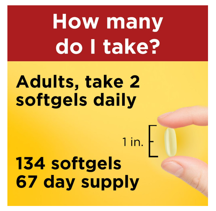 Nature Made Fish Oil 2400mg Per Serving Softgels, Omega 3 Fish Oil